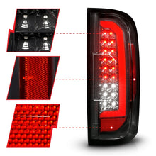 Load image into Gallery viewer, ANZO 15-21 GMC Canyon Full LED Taillights with Red Lightbar, Black Housing, Clear Lens