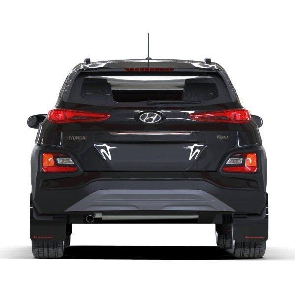 Rally Armor 18-23 Hyundai Kona Black UR Mud Flap with Grey Logo – Durable Polyurethane Front and Rear Fender Protectors