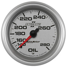 Load image into Gallery viewer, AutoMeter Gauge Oil Temp 2-5/8 inch 140-280°F Mechanical Ultra-Lite II
