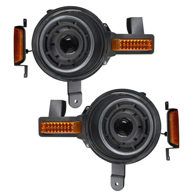 Oracle 2021+ Ford Bronco Oculus Bi-LED Projector Headlights with Amber LED Halo by ORACLE Lighting