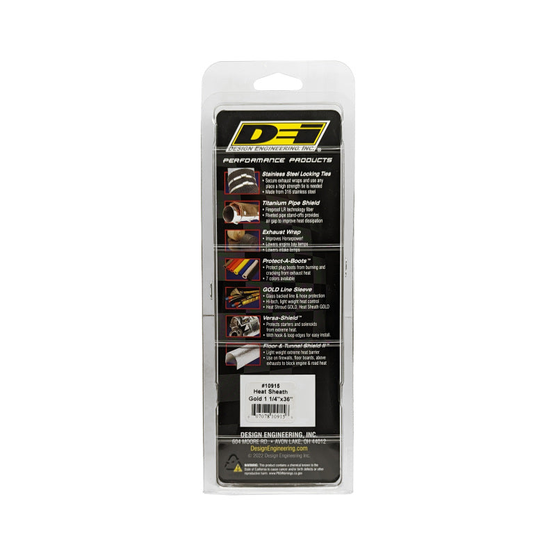 DEI Heat Sheath GOLD 1-1/4 inch x 36 inch High-Temperature Heat Protection Sleeve