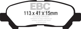EBC DP41838R Yellowstuff Rear Brake Pads for 2008–2010 Toyota Highlander