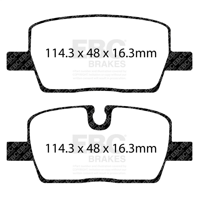 EBC DP33116C Redstuff Ceramic Rear Brake Pads for 2020+ Cadillac CT4 Sport 2.0T
