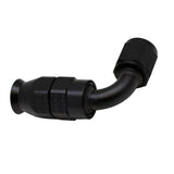 DeatschWerks - Female Swivel 90° Hose End -6 AN (PTFE) with Olive Insert - Anodized Matte Black