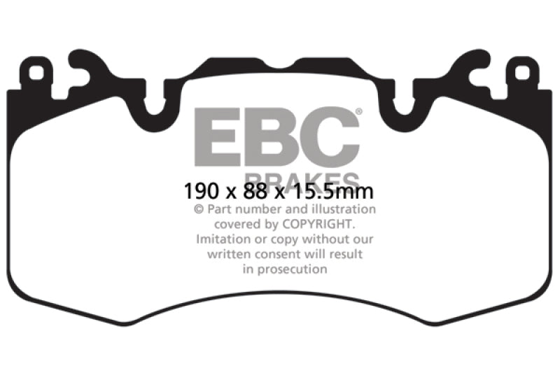 EBC Brakes 36921 Land Rover Range Rover 3.0 Supercharged Extra Duty Front Brake Pads