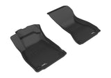3D MAXpider KAGU Series All-Weather Floor Mats for Audi A4, S4, A5, and S5 - Custom Fit Black 2-Piece Set