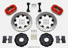 Load image into Gallery viewer, Wilwood Forged Dynalite Front Hat Kit 12.19 inch Drilled Rotors for 2002-2006 Acura RSX, Red Finish