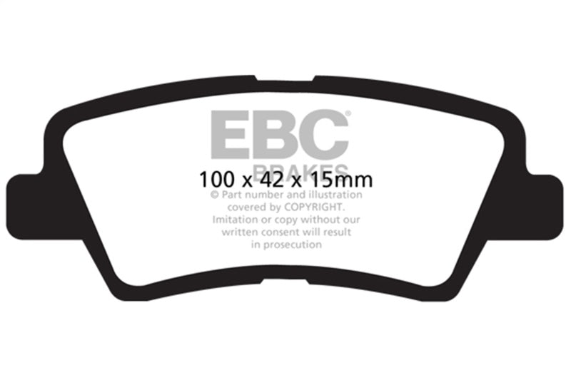 EBC UD1544 Ultimax OEM Replacement Rear Brake Pads for Hyundai Elantra