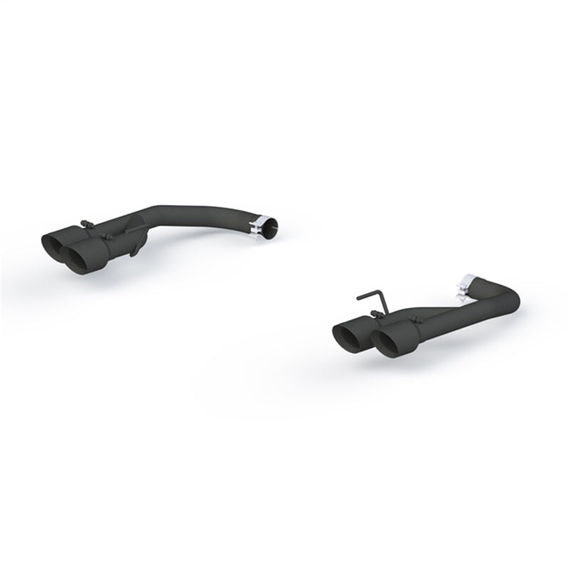 MBRP Armor BLK Series 2.5-Inch Black Coated Non-Active Dual Axle Back Exhaust System for 2018-2022 Ford Mustang GT