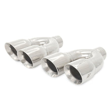 Load image into Gallery viewer, Mishimoto Universal Steel Muffler Tip 2.5-inch Dual Y Polished Exhaust Tip