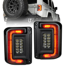 Load image into Gallery viewer, Oracle Lighting Black Series Flush Mount LED Tail Lights for Jeep Wrangler JK Part Number ORL5891-504-T