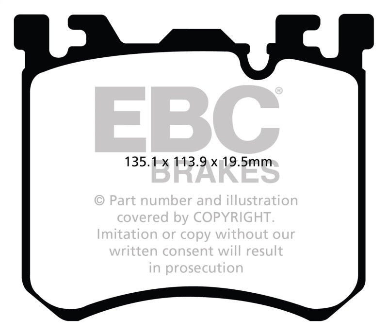 EBC Yellowstuff Brake Pads for BMW X5 and X6 * High-Performance Street & Track Use Part Number ebcDP42091R