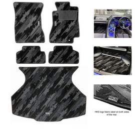 HKS Full Set Floor Mats for Toyota Supra JZA80, Right-Hand Drive, Part Number HKS53001-AT024