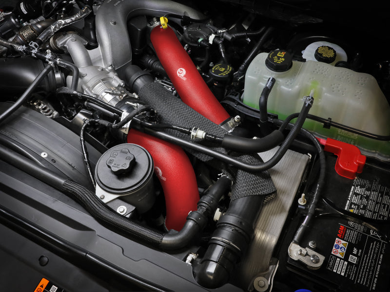 aFe BladeRunner Aluminum Hot and Cold Charge Pipe Kit for 2023 Ford F-250 and F-350 V8-6.7L Diesel Trucks - Red