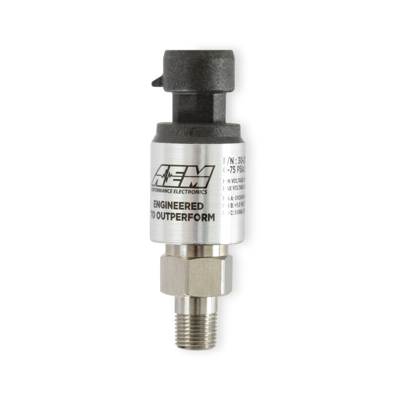 AEM 5 Bar (75 PSIa) Stainless Steel Pressure Sensor Kit for Automotive Applications