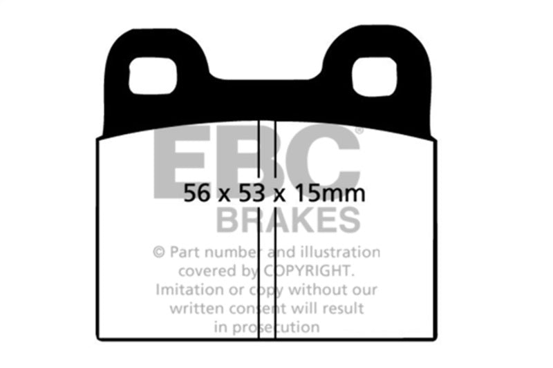 EBC DP4105R Yellowstuff Front Brake Pads for 1969-1974 Volkswagen Beetle and Porsche 911