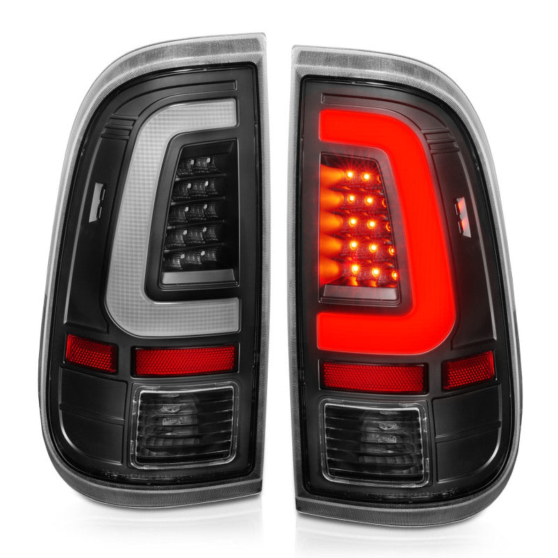 ANZO LED Tail Light Assembly for 2010-2016 Ford F-250 with Black Housing and Clear Lens - Pair