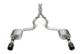 CORSA Performance 24+ Ford Mustang GT Xtreme Cat-Back Exhaust System with 3.0-inch Dual Rear Exit and 4.5-inch Black PVD Straight Cut Tips