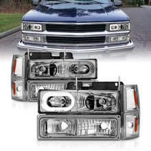 Load image into Gallery viewer, ANZO 88-98 Chevrolet C1500 Crystal Headlight Set with Halo and Signal Lights