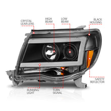 Load image into Gallery viewer, ANZO 05-09 Toyota Tacoma Projector Headlights with Plank Style and Clear Lens