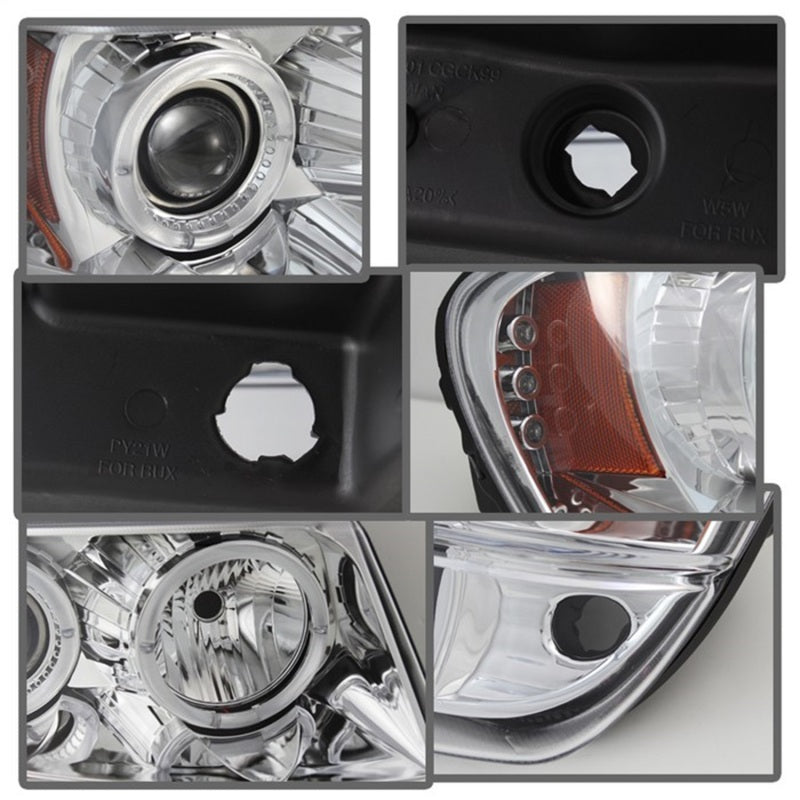 Spyder Jeep Grand Cherokee 99-04 LED Halo Projector Headlights - Chrome (Part # PRO-YD-JGC99-HL-C)