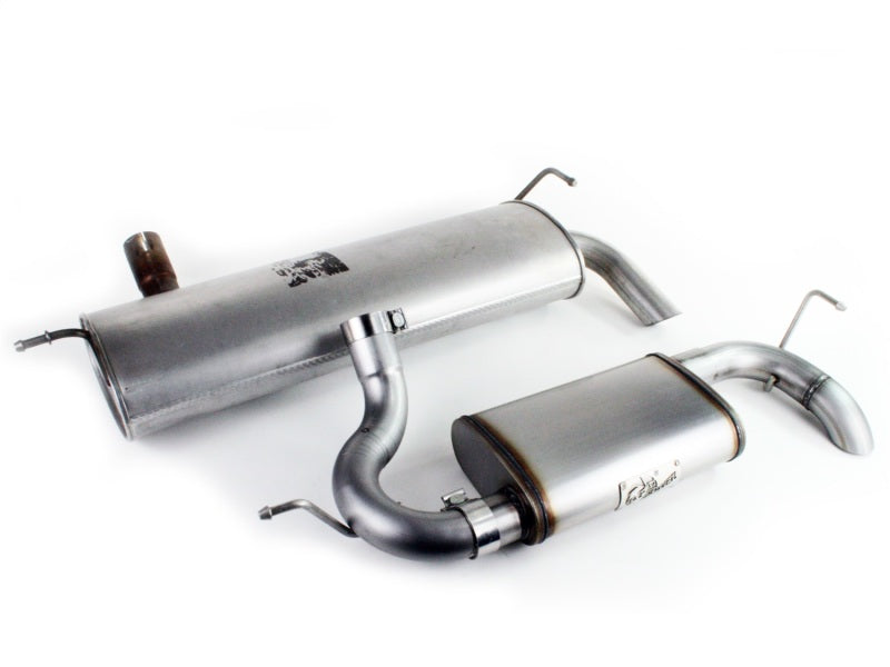 aFe MACHForce XP 2.5-inch Stainless Steel Axle-Back Exhaust System for Jeep Wrangler (07-18) V6-3.6L/3.8L