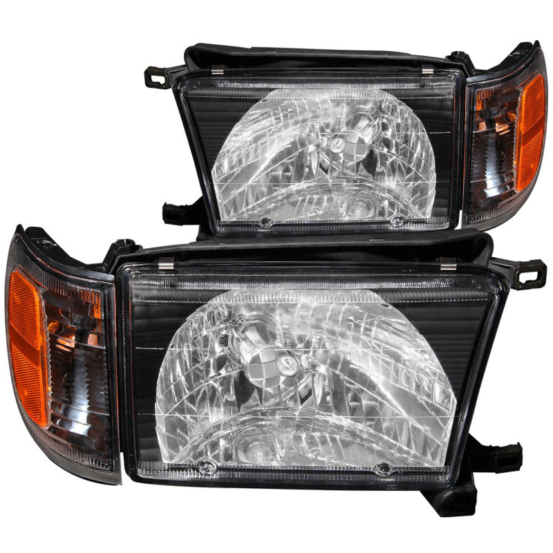 ANZO 1999-2002 Toyota 4Runner Crystal Headlights with Black Housing and Clear Lenses