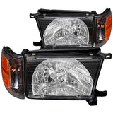 ANZO 1999-2002 Toyota 4Runner Crystal Headlights with Black Housing and Clear Lenses