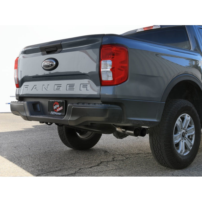aFe Vulcan Series 2.5in to 3in Cat-Back Exhaust System with Black Tips for Ford Ranger 2024+ L4-2.3L (t)