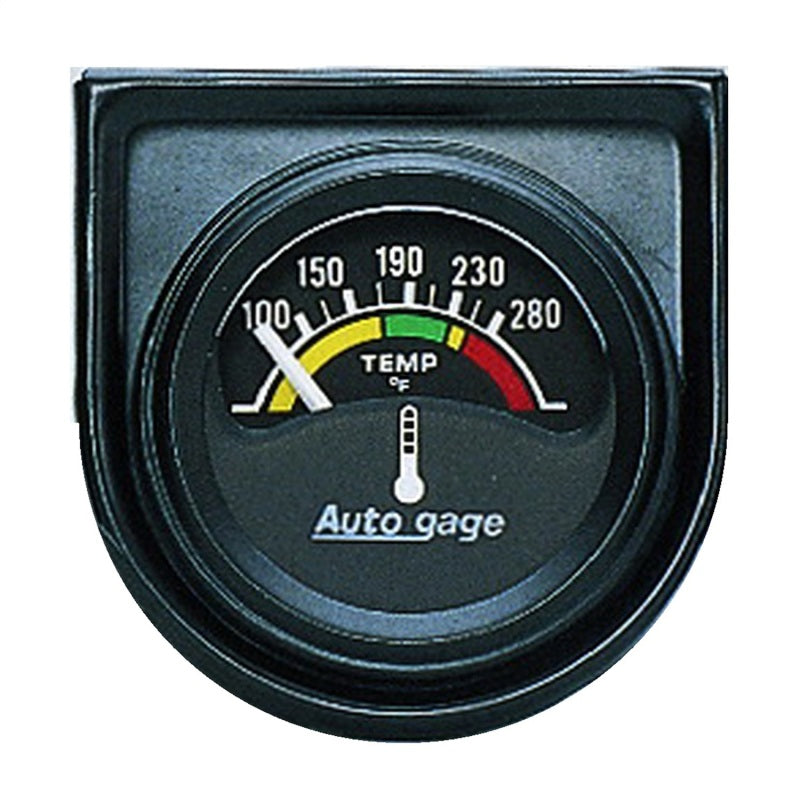 AutoMeter Gauge Console Water Temp 1.5 Inch - 280°F Electric Black Dial with Black Bezel, Part Number ATM2355