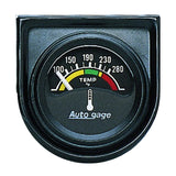 AutoMeter Gauge Console Water Temp 1.5 Inch - 280°F Electric Black Dial with Black Bezel, Part Number ATM2355