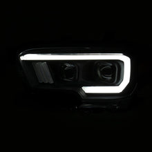 Load image into Gallery viewer, ANZO 2016-2017 Toyota Tacoma Projector Headlights with Plank Style Switchback in Black and Amber with DRL