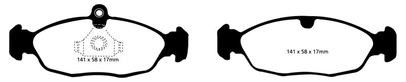 EBC Redstuff Ceramic Low Dust Brake Pads for Jaguar XJ8 and XJR - Part Number EBCDP31198C