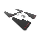 Rally Armor UR Series Mud Flaps for 2016-2017 Dodge Durango with Red Logo - Black Polyurethane