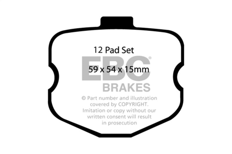 EBC DP31771C Redstuff Ceramic Front Brake Pads for 2006–2008 Chevrolet Corvette C6 Z06