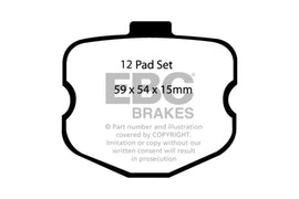 EBC DP31771C Redstuff Ceramic Front Brake Pads for 2006–2008 Chevrolet Corvette C6 Z06