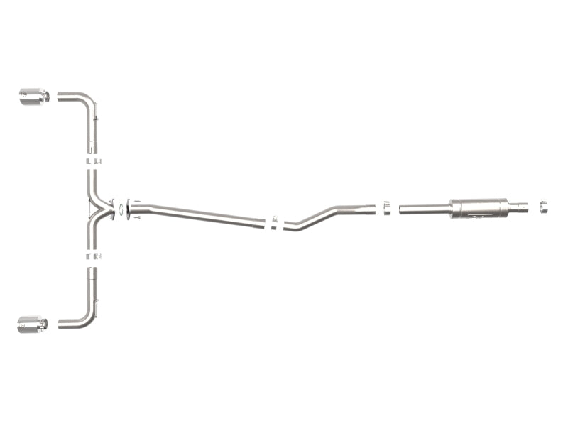aFe Takeda 2-1/2 inch 304 Stainless Steel Cat-Back Exhaust System with Polished Tips for Mazda 3 2014-2018