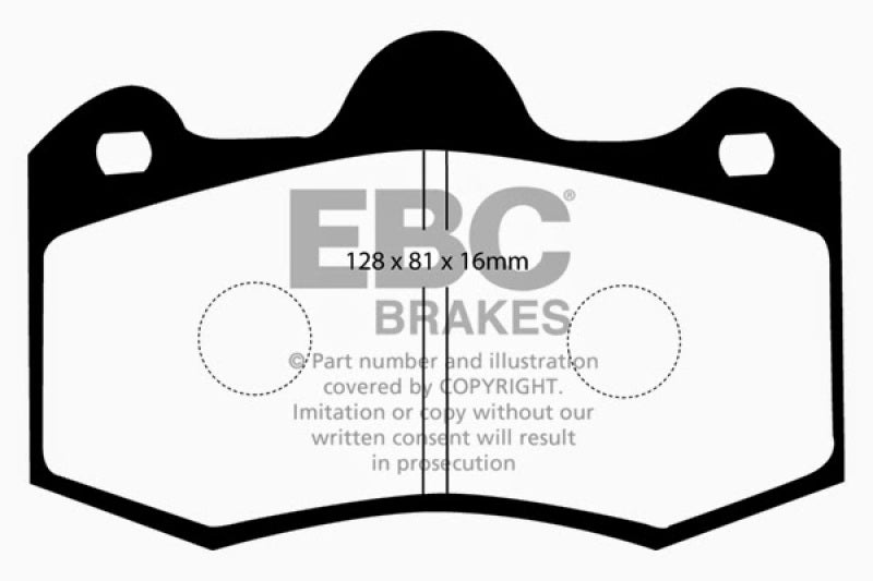 EBC Redstuff Ceramic Low Dust Front Brake Pads for Lotus Evora & Morgan Aero 8 * Part Number ebcDP3036C