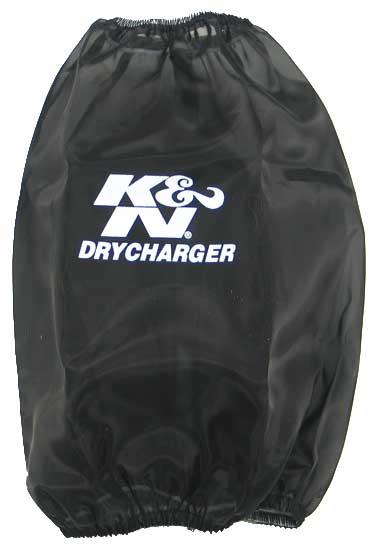 K&N Engineering Round Tapered Drycharger Air Filter Wrap * Black, 7.5 Inch Base Diameter x 4.5 Inch Top Diameter x 9 Inch Height