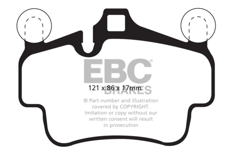 EBC Yellowstuff Brake Pads for Porsche 911 (997) - Front, High-Performance Street and Track Use
