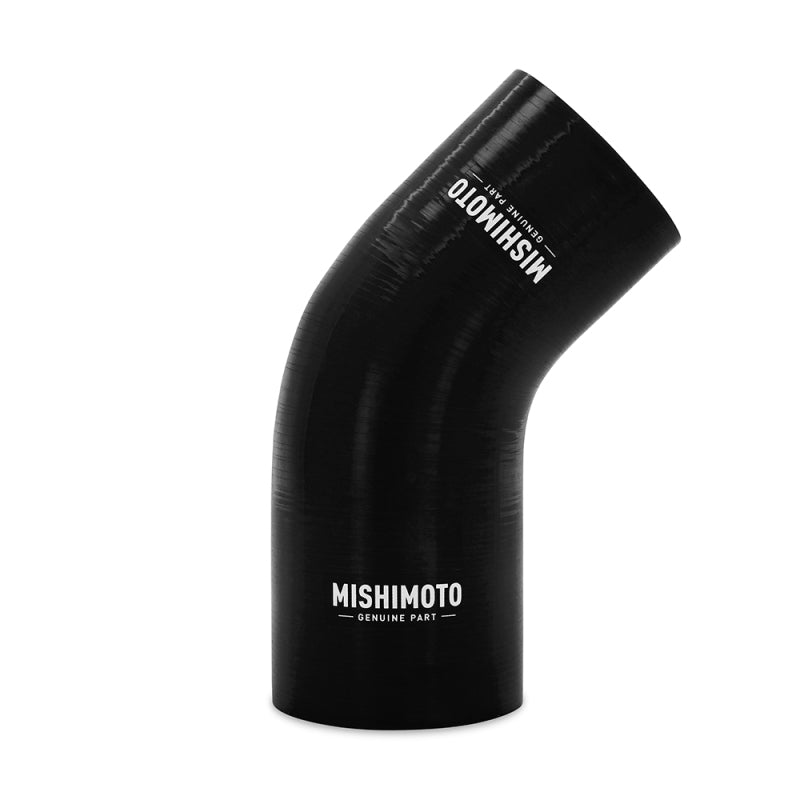 Mishimoto 45-Degree Silicone Reducer Coupler 2 inch to 2.5 inch - Black