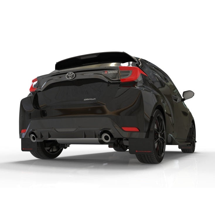 Rally Armor 20-25 Toyota GR Yaris Black Mud Flap with Red Logo – Durable Polyurethane Fender Protection