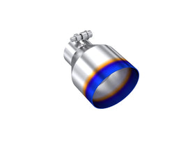 MBRP Universal Burnt Stainless Steel Exhaust Tip - 2.5 in. Inlet / 4.5 in. OD Out / 6.5 in. Length, Angle Cut, Single Wall