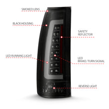 Load image into Gallery viewer, ANZO 1999-2000 Cadillac Escalade LED Tail Light Assembly with Smoke Lens and Black Housing – Pair