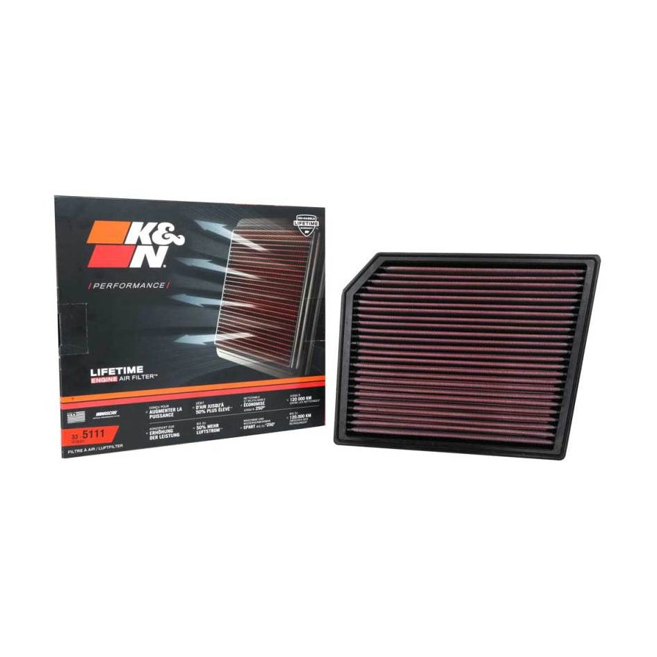 K&N Engineering High-Flow Replacement Air Filter for BMW X2 and Mini Cooper Models (Part Number: knn33-5111)