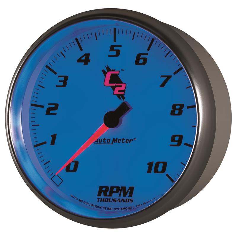 AutoMeter C2 5 Inch 10,000 RPM In-Dash Tachometer for High-Performance Vehicles