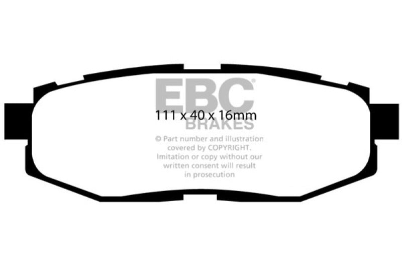 EBC Redstuff Ceramic Low Dust Rear Brake Pads for Scion FR-S and Subaru BRZ * Part Number EBCDP31758C