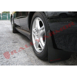 Rally Armor Basic Black Mud Flap Set with Red Logo for Subaru Impreza 2004-2007