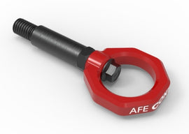 aFe Control Front Tow Hook for BMW F-Chassis * Red CNC Machined Steel with Corrosion-Resistant Coating