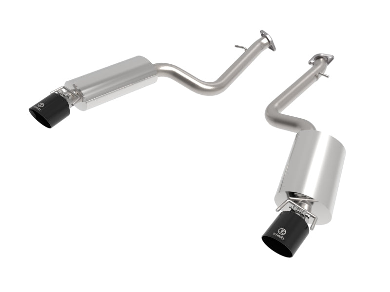 aFe Takeda 14-22 Lexus IS350 V6 2.5-Inch Stainless Steel Axle-Back Exhaust System with Black Tips